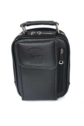 Newish Polo Messenger Bag with Cover and Pocket Small Size - Faux Leather