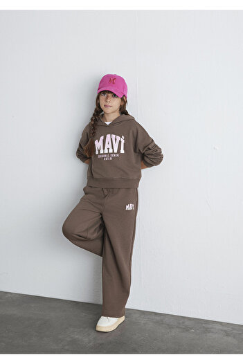 Mavi Logo Printed Brown Sweatpants 7010038-87181