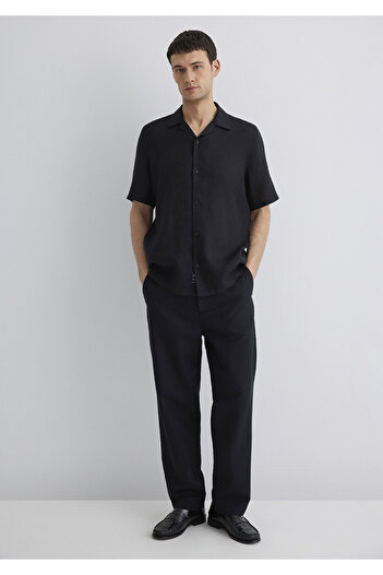 Mavi Black Linen Shirt Regular Fit / Regular Cut 0211474-900