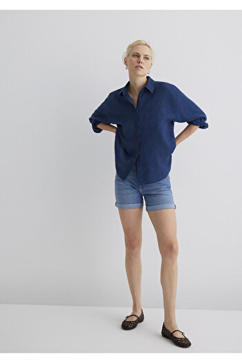 Mavi Pixie Casual Light Blue Jean Shorts 1437090725