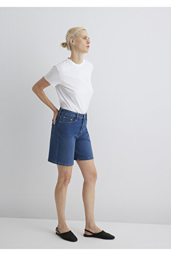 Mavi Eliana Casual Dark Blue Jean Shorts 1411221-89749