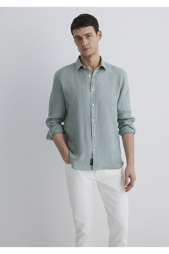 Mavi Green Linen Shirt Slim Fit / Slim Fit 0211466 -70113