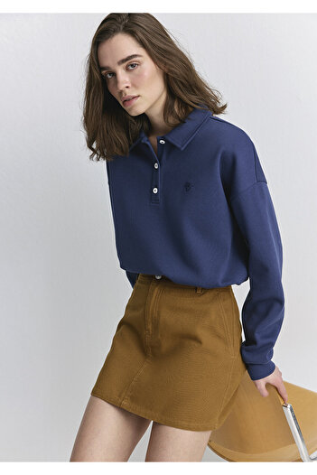 Mavi Zippered Brown Mini Skirt 1310746 -70293