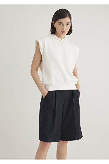 Mavi Hooded Sleeveless Ecru Sweatshirt 1S10311-70057