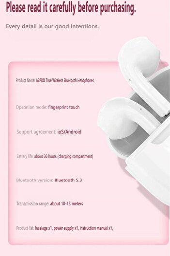 Torima TORİMA G70 Pembe TWS Bluetooth Kablosuz Kulakiçi Kulaklık