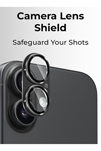 Glassology Camera Lens Protector Compatible with iPhone 17 Black Scratch Resistant, HD Clear