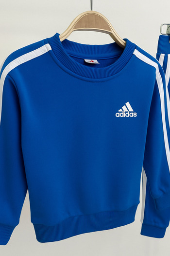 Uğur bebe Blue Children's Combed Cotton Tracksuit Set – Comfortable, Soft, and Suitable for Everyday Wear Sportswear