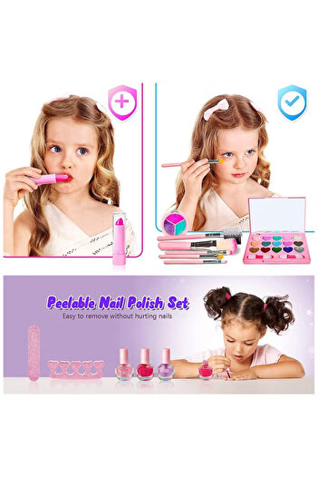 Yelajoy Kids Makeup Set,Gentle and Non Irritating,Washable and Easy to Clean,Gift Pretend Play Toy for Grils