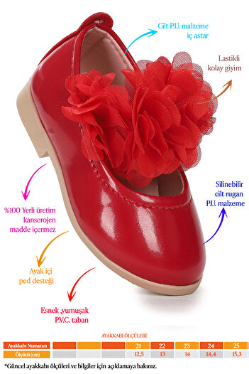 Kiko Kids Flovers Skin Patent Leather Baby Girl Ballerina Shoes