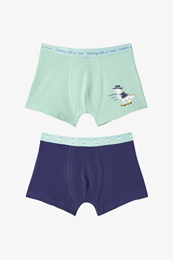 Penti Boy's Dino Farm Cotton 2-Piece Boxers