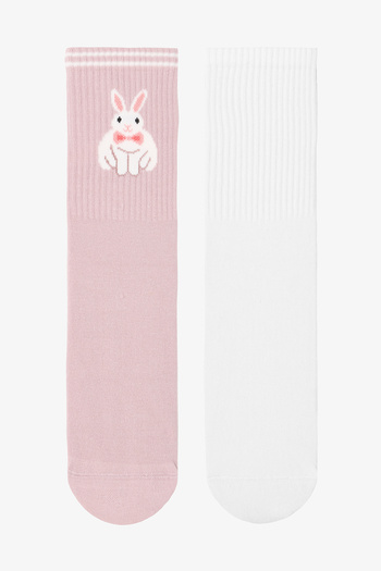 Penti 2 Pairs of Cotton Rabbit Patterned Socket Socks