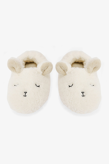 Penti Off-White Animal Embroidered Home Shoes