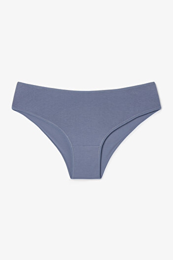 Penti Blue Autumn Leaf Patterned Low Waist 3-Piece Slip Panties