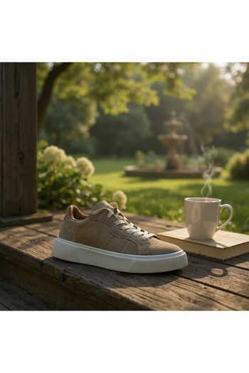 VELORA PARİS Sneaker Bej Kombin Ayakkabısı