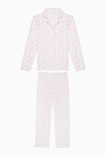 Penti Roses Shirt Off-White-Pyjama-Set für Mädchen