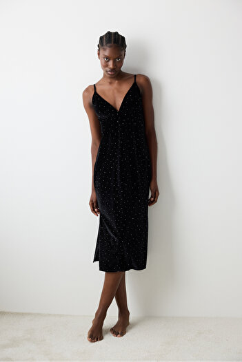Penti Party Velvet Black Dress