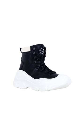 Bueno Shoes Λευκά Δερμάτινα Γυναικεία Αθλητικά Μποτάκια 01wr7501