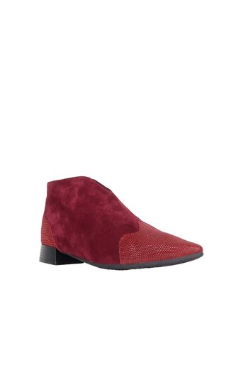 BUENO Shoes Burgundy Suede Women's Flat Boots 01Wr3006