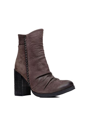 BUENO Shoes Brown Nubuck Women's Heeled Boots 01Wp5205