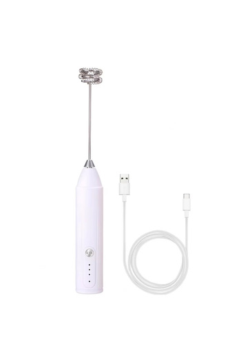 Choice White Electric milk frother, handheld egg beater, wireless charging, beverage coffee machine, mini p