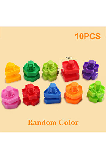 Choice 10PCS 10/20Pcs Set Screw Building Blocks Creative Mosaic Puzzle Toys For Children Plastic Insert Blo