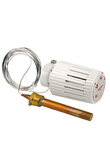 GIACOMINI Cap termostatic R462LX021, filet exterior 1/2", cu senzor la distanță, alamă, reglabil