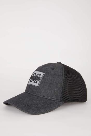 DeFacto Men's Label Printed Jean Baseball Basketball Cap B7556AX24SM