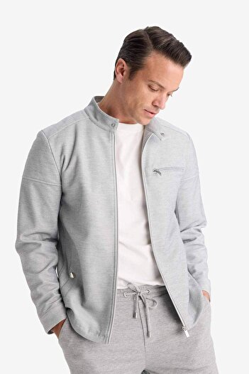DeFacto Slim Fit Dar Kesim Dik Yaka Astarlı Fermuarlı Cepli Mevsimlik Baharlık Mont D7534AX25SP