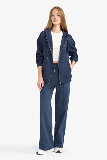 DeFacto Straight Fit Beli Bağcıklı Cepli Düz Paça Eşofman Altı A0954AX25WN