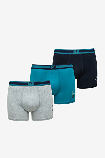 Penti Ανδρικά βαμβακερά Slogan 3-pack πολύχρωμα μπόξερ