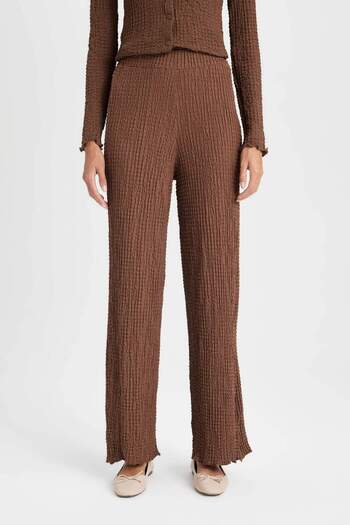 DeFacto Regular Fit Beli Lastikli Basic Düz Bürümcük Pantolon D4415AX24AU