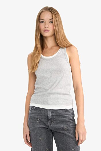 DeFacto Regular Fit V Yaka Fitilli Kaşkorse Atlet G3012AX25AU