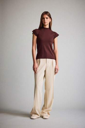 DeFacto Wide Leg Zippered High Waist Standard Length Pants F9747Ax25Au