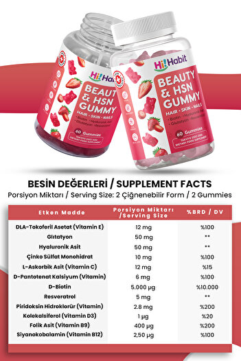 Hi Habit Nadh Coenzyme Q10 - Acv Apple Cider Vinegar - Hsn Skin, Nail Hair - Bso Black Seed Oil Gummy Supplement Set