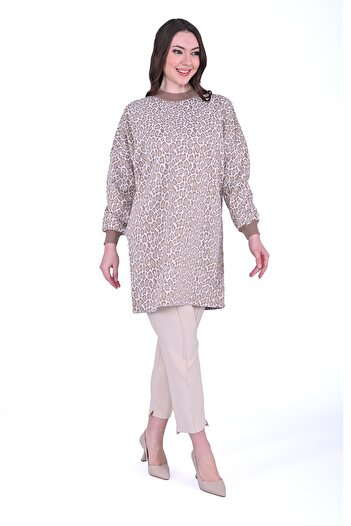 Invee Cheetah Tunic Camel