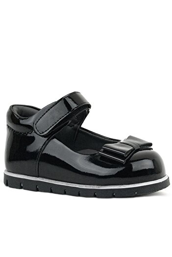 Rakerplus Black Patent Leather Bow Baby Girl Ballet Shoes
