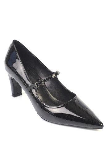 Capone Outfitters Melody Pointed Toe Mid-Heeled Patent Leather Look Women's Shoes