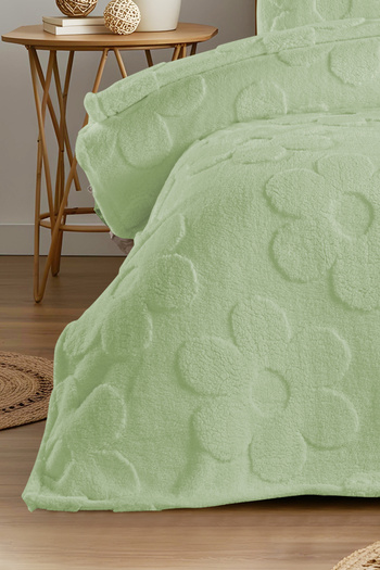 Noctiluca Fleura Floral Pattern Single Blanket Soft Wellsoft Bedspread 160X230 1 Piece Pillowcase