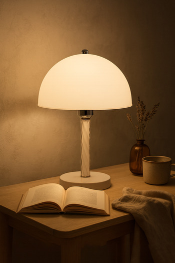 Vivido Home White Fungo Table Lamp