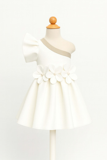 SOFYELLA Baby Girl White Floral Party Dress