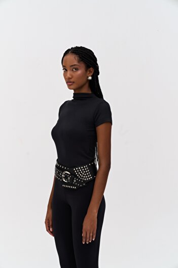 BOHEMAİ Anvers High-Rise Black Crop