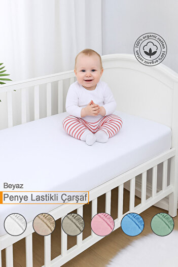 Vionel Home 100% Combed Cotton, Elastic Baby Bed Sheet, Organic Cotton, Mother's Side, Park Crib Sheet