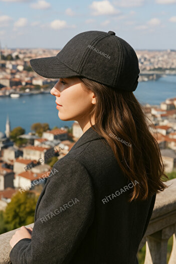 Ritagarcia Unisex Gri Kaşe Kumaş Kışlık Kep Şapka