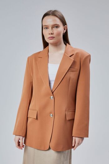 Bolivente Women's Oversize Lined Woven Blazer Jacket
