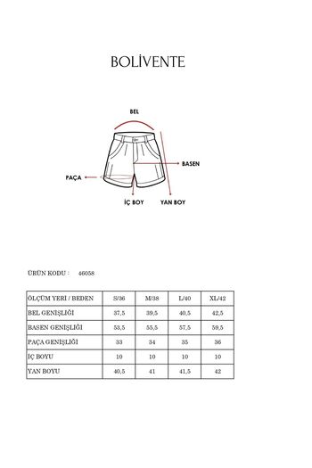 Bolivente Ecru Regular Fit Relaxed Cut Shorts