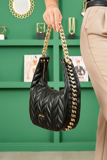Just Polo Women's Chain Strap Quilted Shoulder & Hand Bag