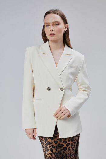 Bolivente Women's Double Breasted Oversize Blazer Jacket