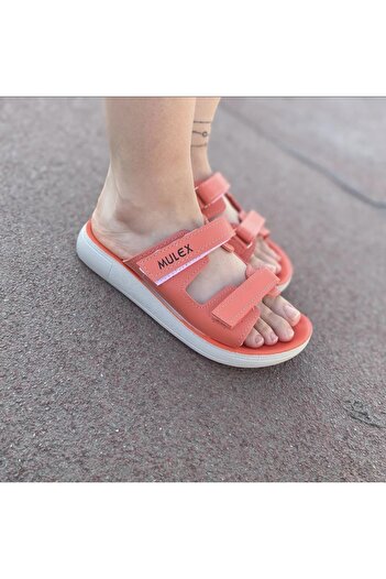 MULEX Birrbazaar Women's Leather (Synthetic) Orthopedic Sole Adjustable Buckle Stitched Stylish Inside-Out Slippers