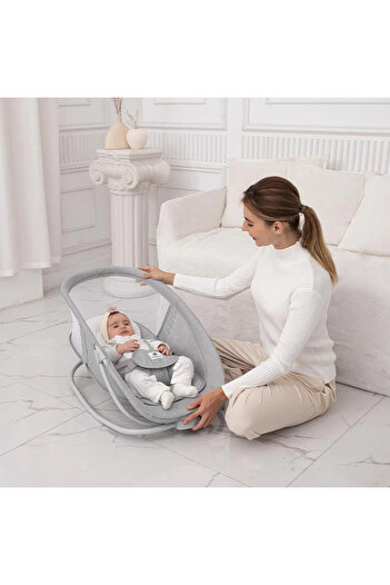 Mastela Mastela 4-in-1 Baby and Infant Rocker with Feeding Holder and Smart App