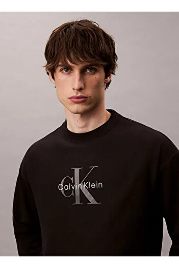Calvin Klein Чоловічий 100% бавовняний світло-синій світшот з круглим коміром і довгими рукавами з логотипом CK LV04RD242G-CEF